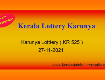 karunya lottery kr 525 result 27 11 2021 kerala lottery result live 33424