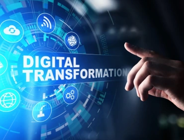 digital transformation icons hand