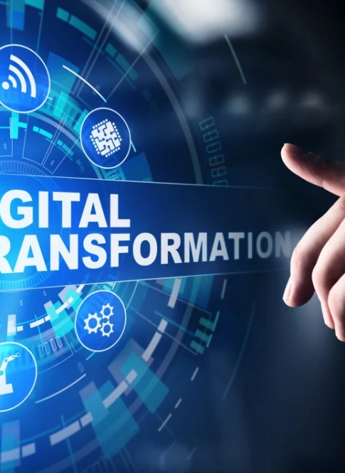 digital transformation icons hand