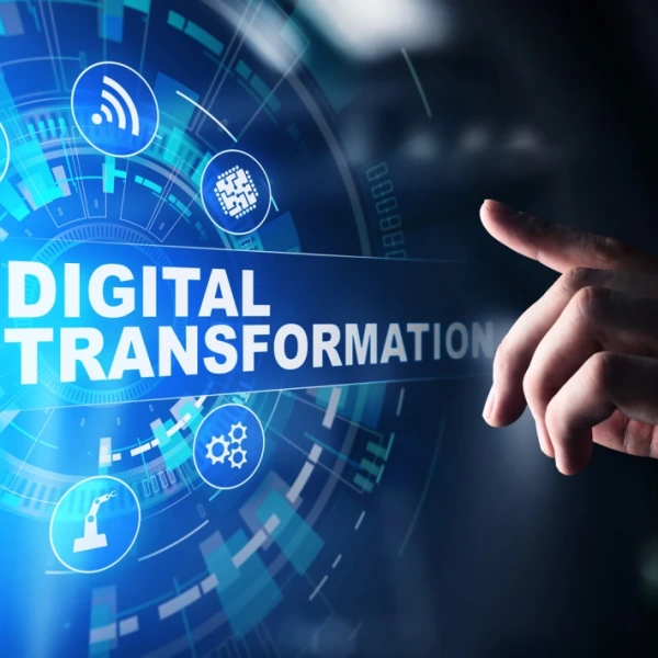 digital transformation icons hand