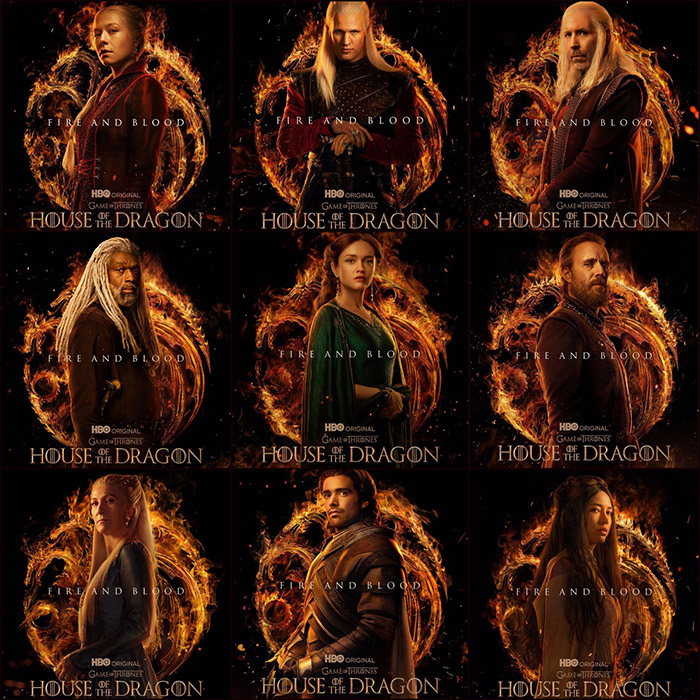 house of the dragon character posters 700x700 1