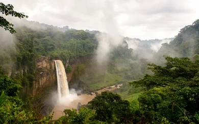 water fall cameroon on cloudy 260nw 602619536 edited